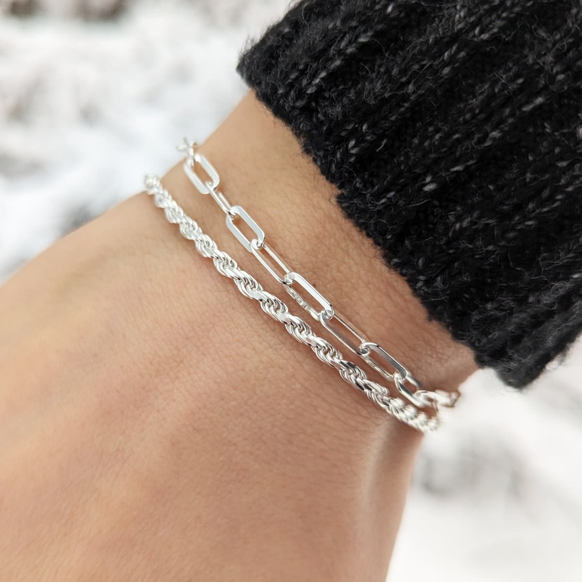 Secondary listing image for Rope Bracelet | .925 Sterling Silver (2.6 mm) 6.5", 7", 7.5", 7.75" and 8" lengths